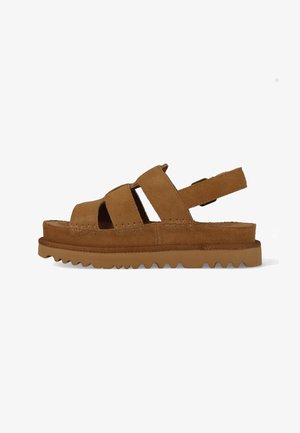 Warmbat Australia, WARMBAT SANDALEN WENLOCK 36WNL311025 BRUIN-38 - Sandalen met plateauzool - brown