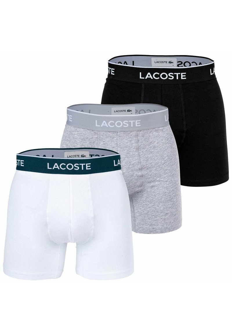 Lacoste 3 PACK - Ozke boksarice - schwarz weiß grau