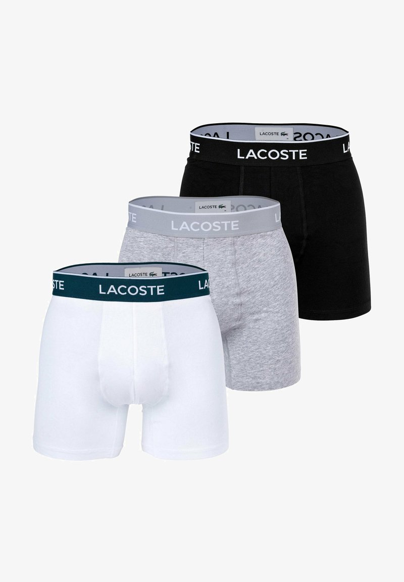 Lacoste 3 PACK - Ozke boksarice - schwarz weiß grau