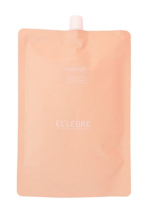 Perzikkleurige flexibele pouch met witte draaidop, gelabeld met "Hydrater" en "EL'LEURE Professional" voor huidverzorgingshydratieproduct.