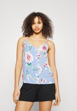 ONLY Tall ONLNOVA LIFE BUTTON SINGLET - Μπλούζα - multicolored/offwhite