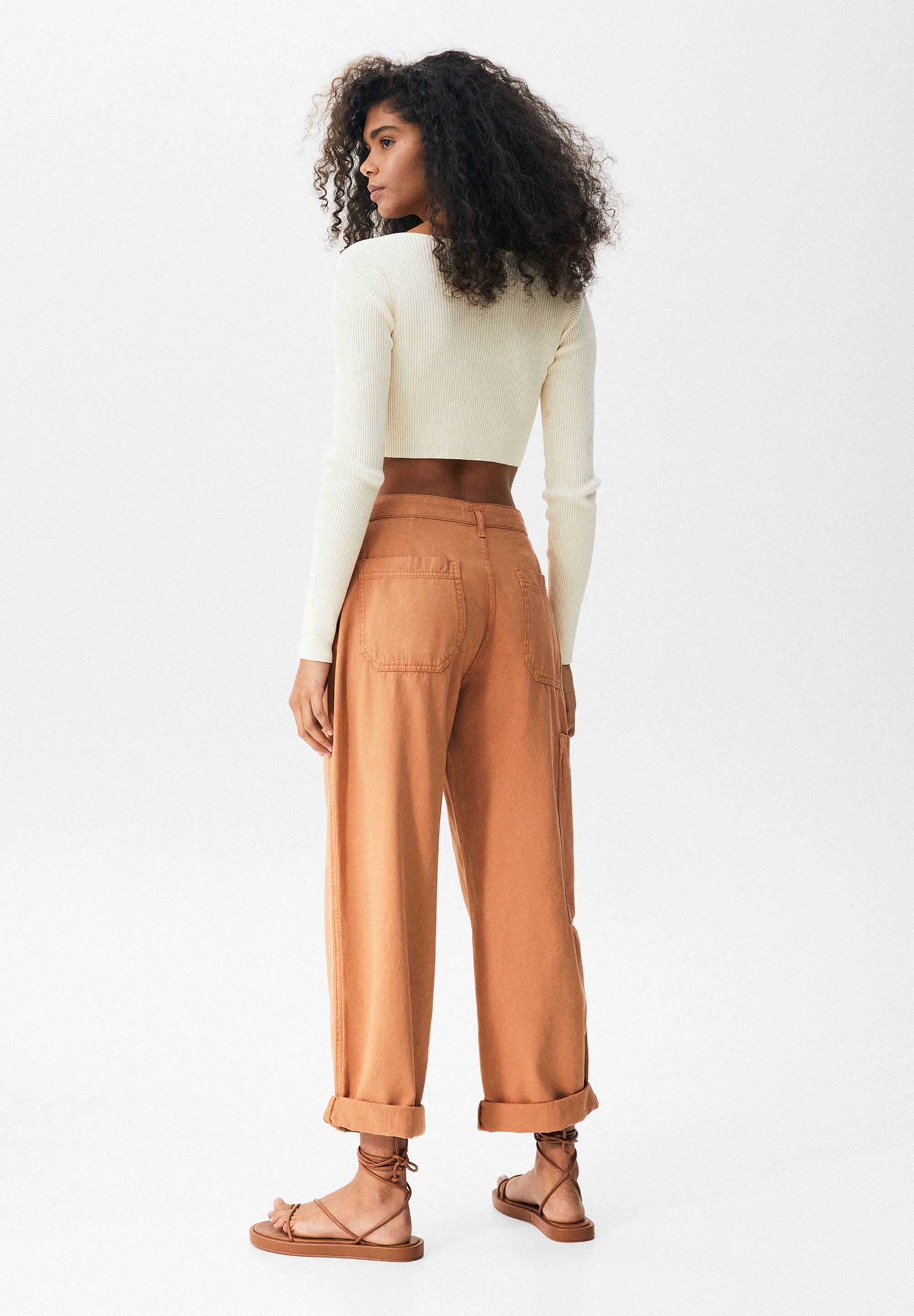 PULL\u0026BEAR Pantaloni - nude/color carne - Zalando
