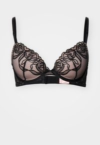 BEAU PADDED PLUNGE - Tõstev rinnahoidja - black