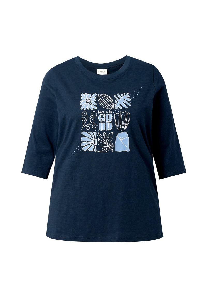 Ulla Popken Maglietta Donna Con Stampa Vespa - Manica Raglan - Taglie Forti - Casual Chic
