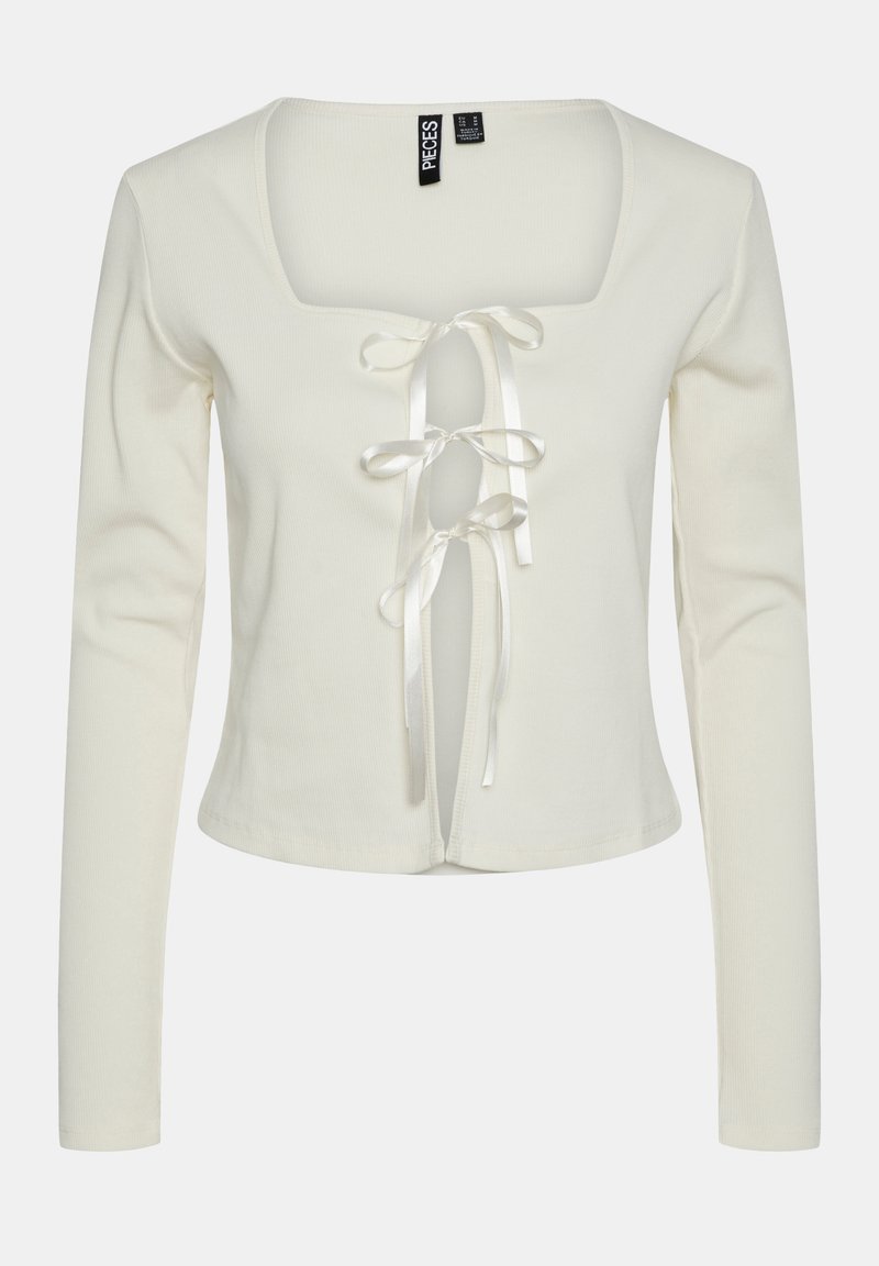 Pcmarie Ss O Neck Split Knit Cloud Dancer