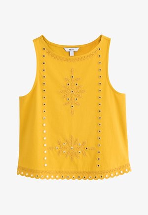 Next, REGULAR FIT - MIRROR EMBELLISHED SLEEVELESS TOP . - Top - yellow