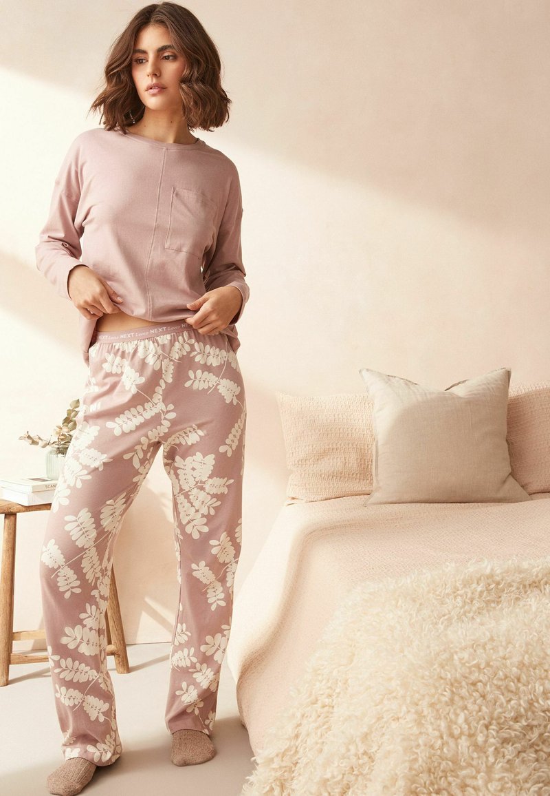 Next FAIRISLE PATTERN LONG SLEEVE - Yöasusetti - pink leaf