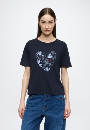 BOXY CREW NECK  - T-shirt imprimé - sky captain blue