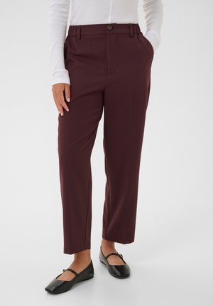 Kaffe, KAHEATHER CROPPED PANTS - Pantalones - fudge