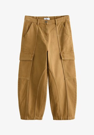 Next, REGULAR FIT - BARREL LEG CARGO TROUSERS . - Cargobukser - tan brown