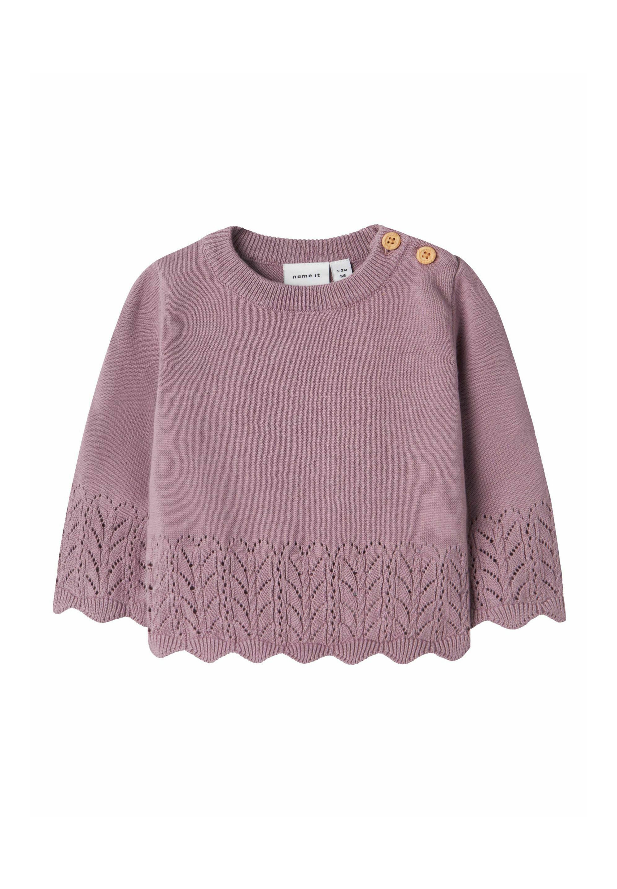 Name it Maglione elderberry/rosa fluo