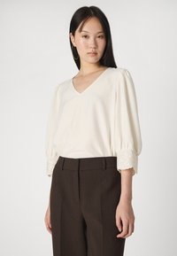 Selected Femme SLFRITA WIDE PANT  - Kelnės - coffee bean melange