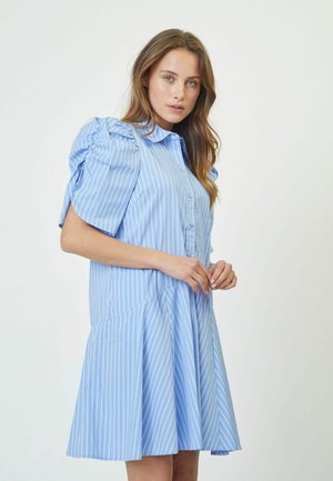 MICACC STRIPE SS SHIRT DRESS - Kreklkleita - pale blue