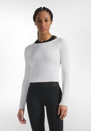 WRAP SWEATER - Pullover - white porcelain