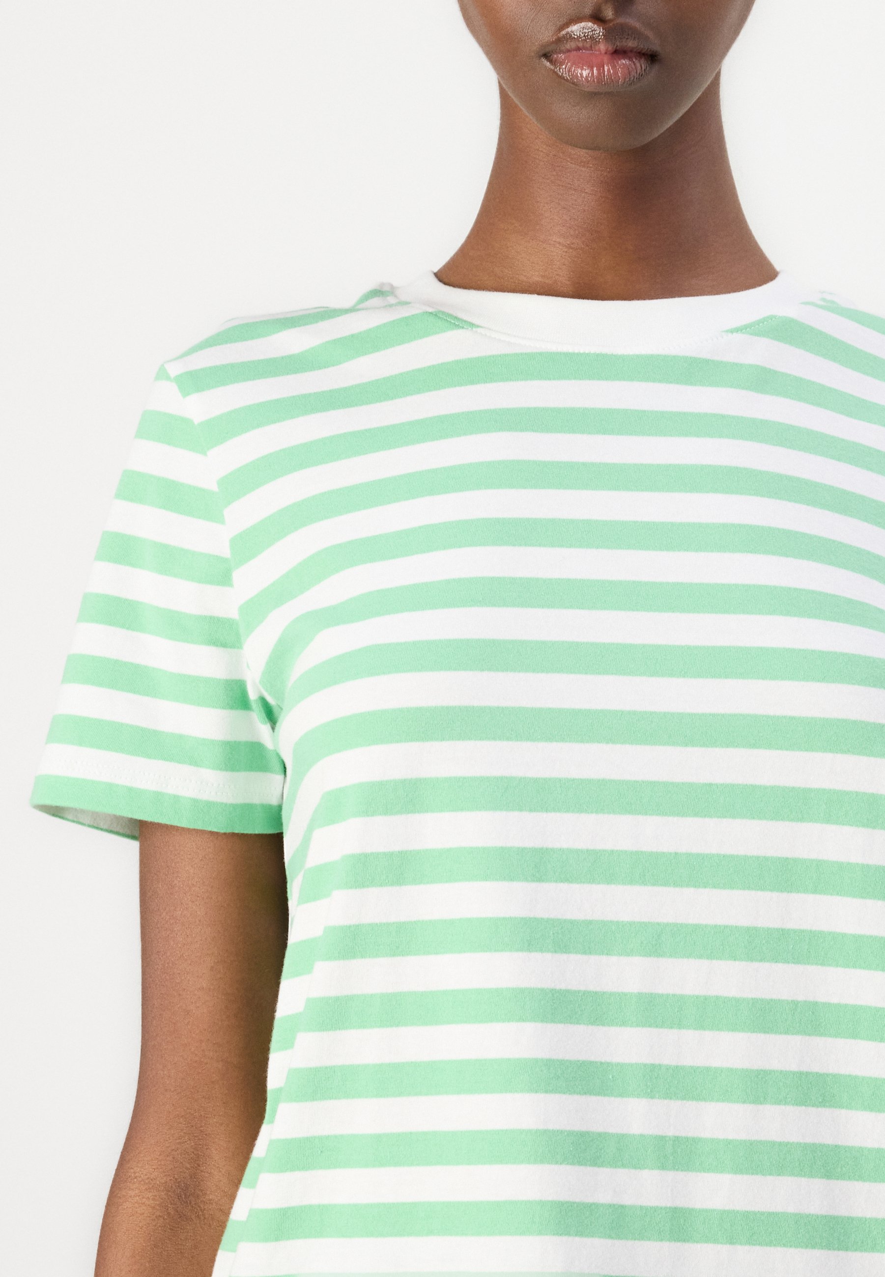 売れ筋商品|||ウィアードフィッシュ Tシャツ レディース トップス NATALIE STRIPED CREW NECK - Print T-shirt - peapod Natalie Organic Cotton Striped Crew Neck T-Shirt Peapod