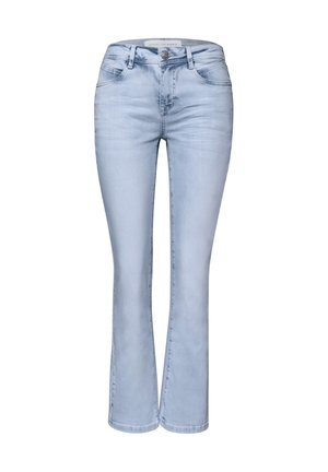 Street One Studio, MID-WAIST KICK-FLARE JEANS SKINNY FIT - Jeans a zampa - ultrableached wash