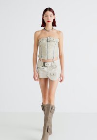 Jaded London BUCKLE AND ZIP CORSET - Top - beige