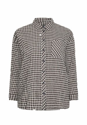Yours Clothing, PLUS SIZE CHECKED SHIRTS - Chemisier - chocolate
