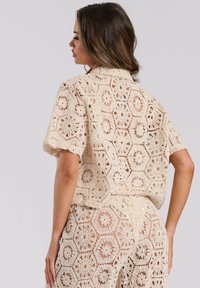 South Beach CROCHET BEACH CO ORD - Camisa - cream