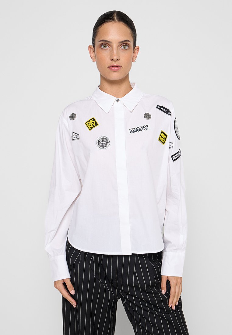 DKNY Overhemdblouse wit
