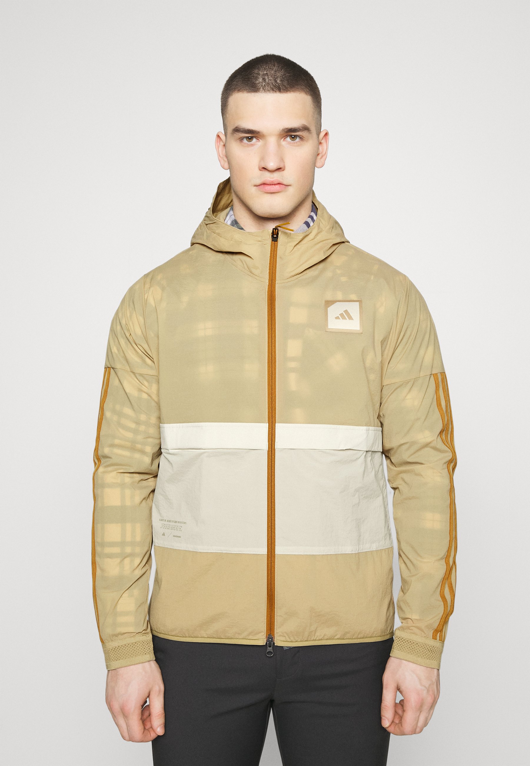 adidas Golf MENS ADICROSS FULL ZIP HOODIE - Windbreaker - beige - Zalando.de