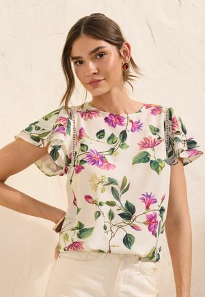 Friends Like These, Blúz - ivory floral print
