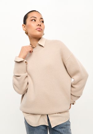 CLASSIC CREW NECK - Jumper - beige