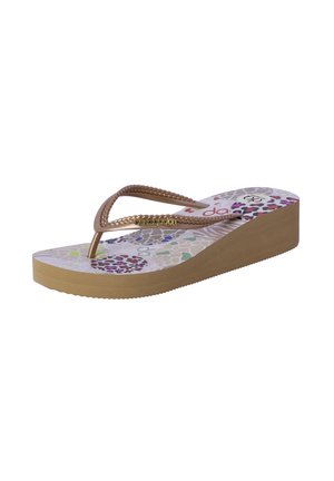 CHANCLAS LESLIE - Chanclas de baño - gold coloured