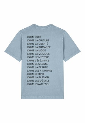 JAIME BACK PRINT HEAVYWEIGHT - Print T-shirt - washed blue