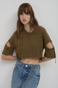 Calliope CON CUT OUT  - T-shirt con stampa - verde