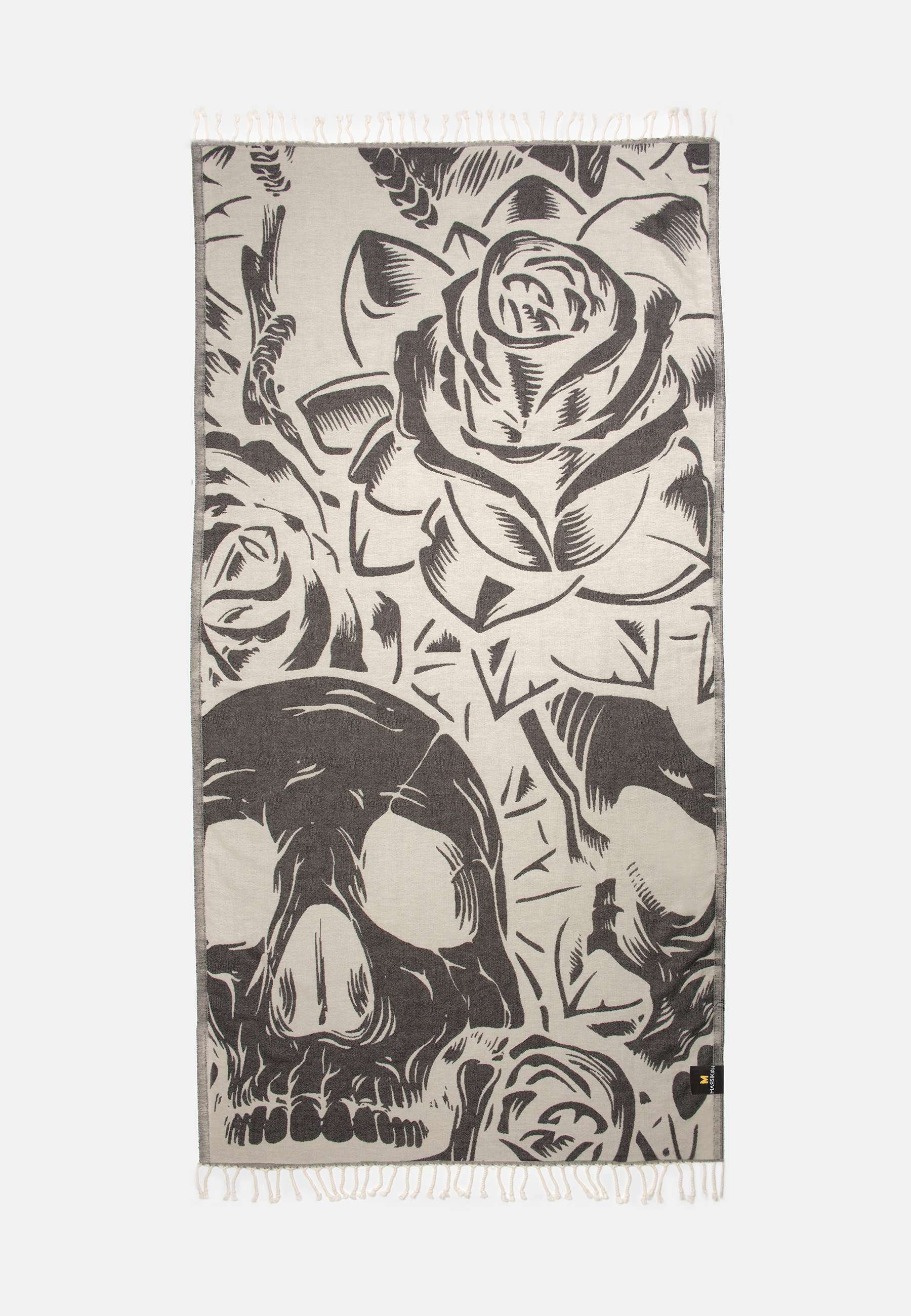MAЯSIKØH SKULL TOWEL - Beach towel - black/anthracite - Zalando.ie
