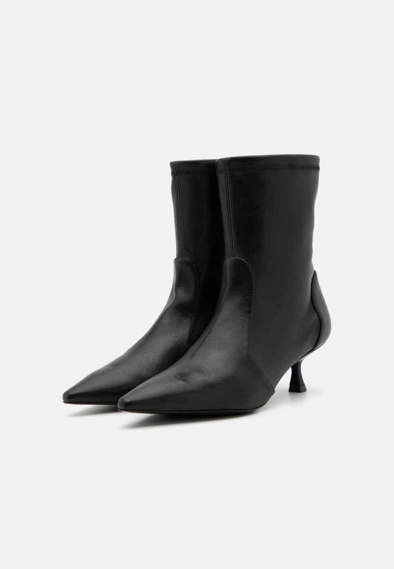 Stivaletti petrolio con kitten heels: ecco le scarpe più fashion del