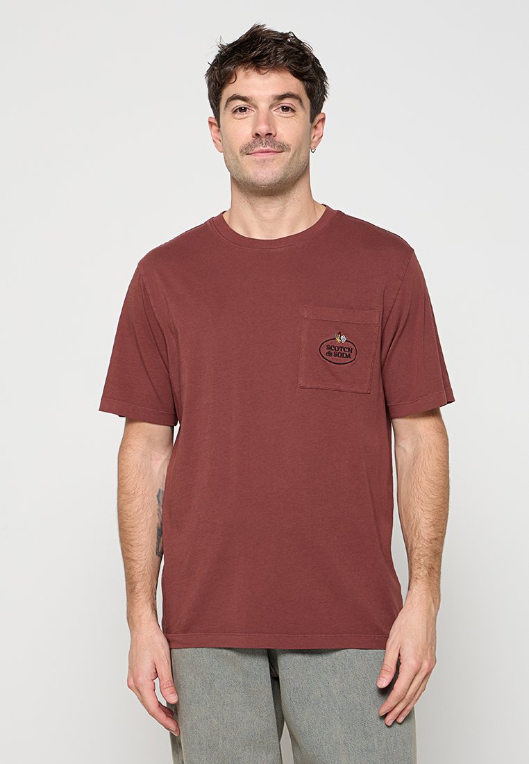 Scotch & Soda T-shirt basic bruin