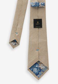 Next SET REGULAR - Díszzsebkendő - neutral brown navy blue floral