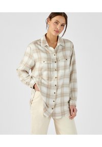 Damart À CARREAUX - Blusa - beige carreaux