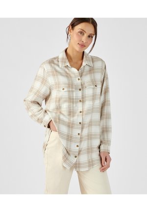 À CARREAUX - Overhemdblouse - beige carreaux