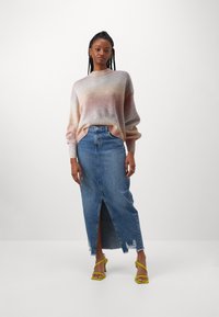 Noisy May NMLIVA O NECK - Camisola - flamingo pink/multi-coloured