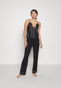 Lindex PYJAMA TROUSERS PIPING - Pyžamový spodní díl - black
