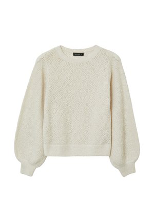 TRAFORATA EFFETTO LUMINESCENTE - Pullover - bianco lana