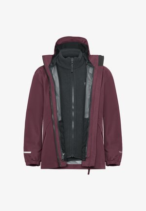 ICELAND 3IN1 K - Outdoorová bunda - amaranth