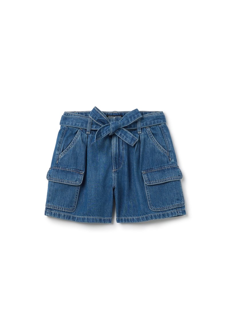OVS WITH CARGO POCKETS. - Shorts vaqueros - medium wash