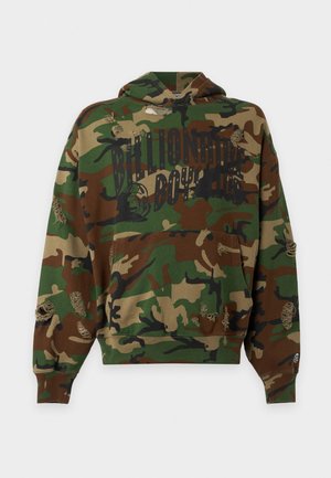 Billionaire Boys Club DISTRESSED CAMO OVERSIZED HOOD - Φούτερ με κουκούλα - khaki