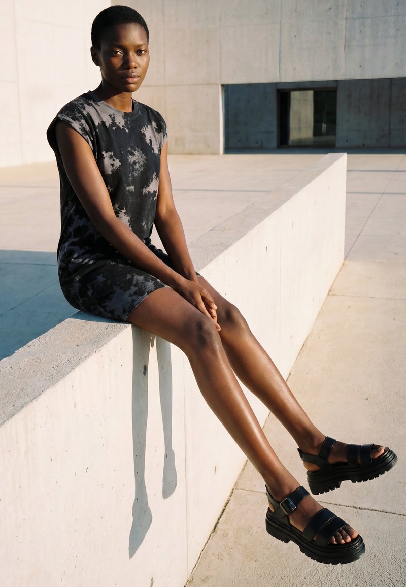 Urban Classics BLEACHED - Jerseykjole - black/grey