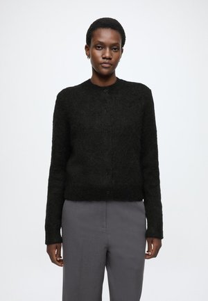 KNIT CARDIGANS LONGSLEEVE - Adīta jaka - black