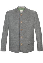 Stockerpoint Jungen Sakko Lenz Jr. - Trachtenjacke Aus Melange-Loden Mit Hornknöpfen, Anthrazit