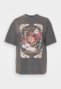 Even&Odd Curvy - Print T-shirt - black Thumbnail Image 1