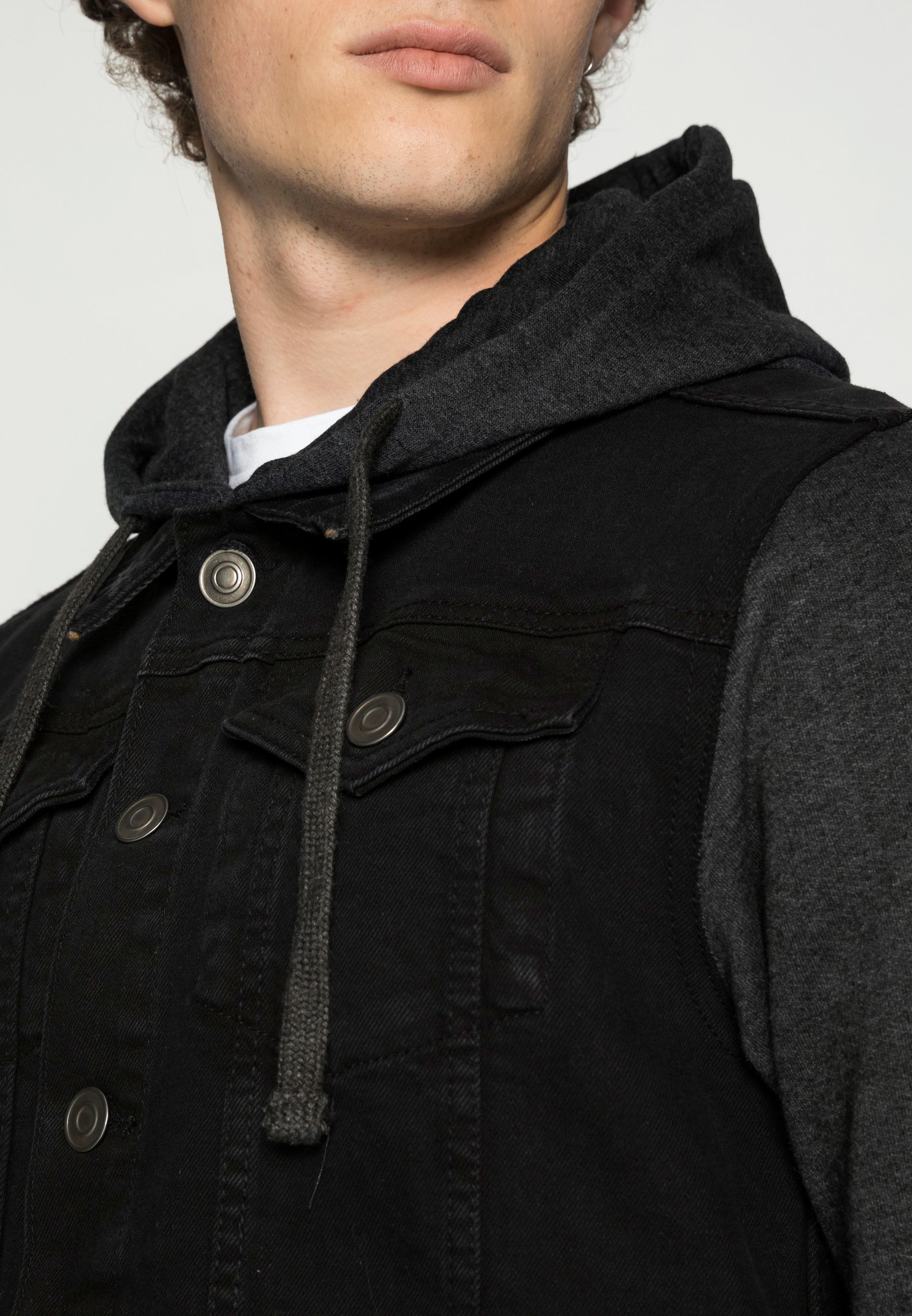 Brave Soul Denim jacket - black/ dark 