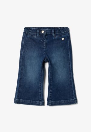 OVS, FLARED JEANS WITH TEDDY BEAR BUTTON - Straight leg jeans - dark blue