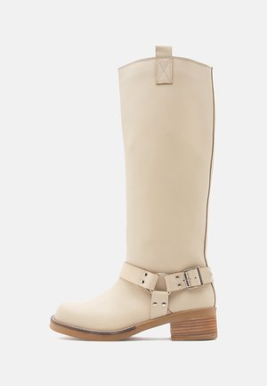 SABRENTA HIGH - Cizme cowboy/biker - bone white