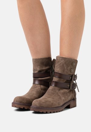 VEGAN RATLIF - Cowboy/biker ankle boot - taupe prospector